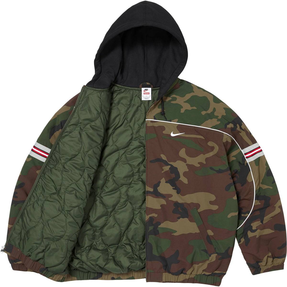 日本代購｜Supreme 外套 - ®/Nike® 尼龍連帽外套【黑色 / 大號】｜Supreme