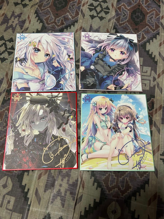 日本代購｜未知 色紙 - 翡翠亭 色紙 4枚套裝｜Paypayfleamarket.yahoo