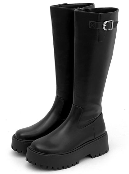 日本代購｜GRL サイドバックル厚底ロングブーツ[zr1285]【ブラウン / 24.5cm】｜GRL