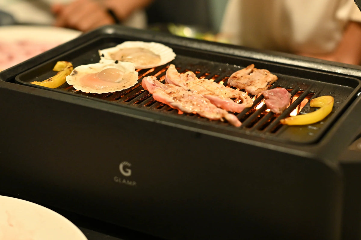 日本代購｜GLAMP 烤肉架 - .超少煙烤肉架DX 黑色｜GLAMP.公式ホームページ