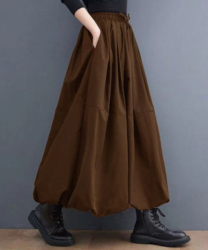 日本代購｜SallyLunn Sally Lunn ロング スカート 「お気に入り2.7万人突破！8カラー/M〜XLサイズ」Aラインバルーンロングスカート【カーキ / M】｜ZOZOTOWN
