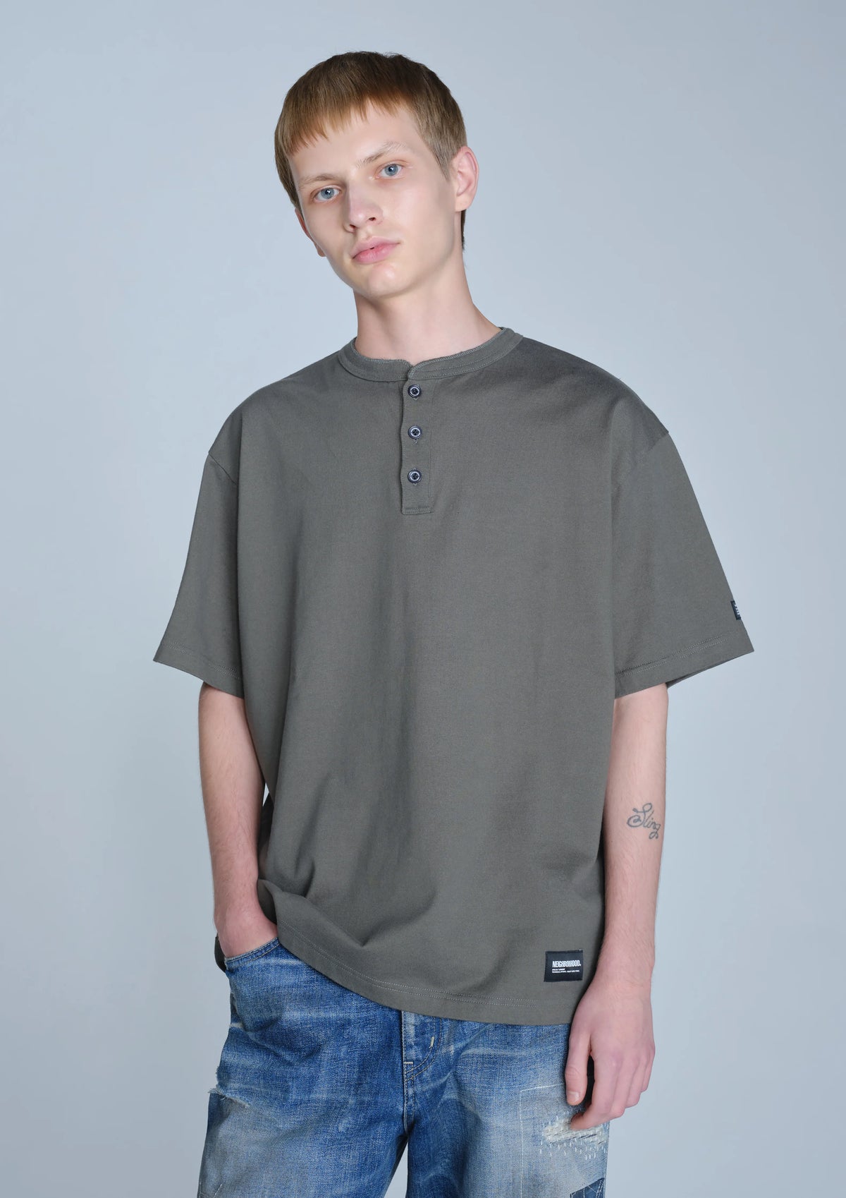 日本代購｜NEIGHBORHOOD CLASSIC HENLEY NECK SS【BLACK / XL】｜NEIGHBORHOOD