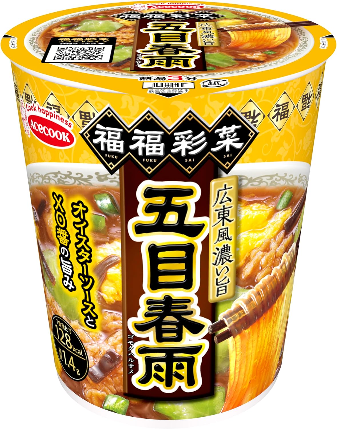 日本代購｜エースコック 方便麵 - 福福彩菜 酸辣湯春雨 40g ×12個｜Amazon JP