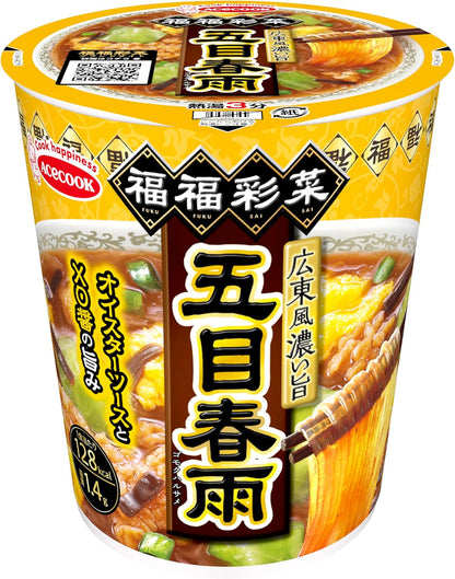 日本代購｜エースコック 方便麵 - 福福彩菜 酸辣湯春雨 40g ×12個｜Amazon JP
