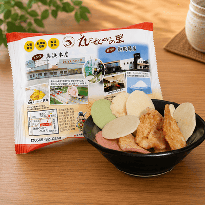日本代購｜えびせんべいの里 零食 - えびせん各式10個包裝【無手提袋】｜●パック商品