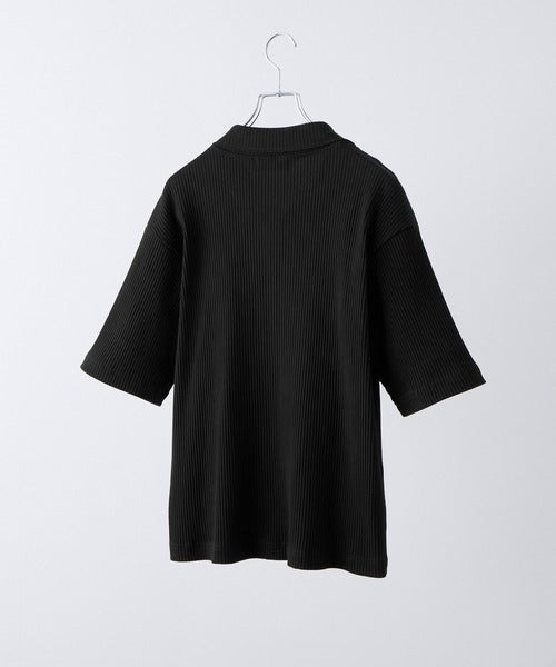 日本代購｜CLEL T恤 - Giza Cotton Zip Rib T-Shirt｜ZOZOTOWN