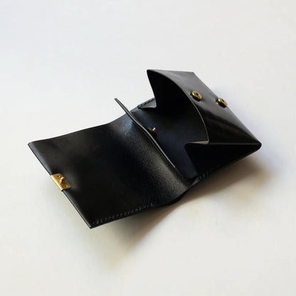 日本代購｜chamoto fold wallet / 二つ折り財布 - GUIDI / cavallo culatta【black】｜chamoto