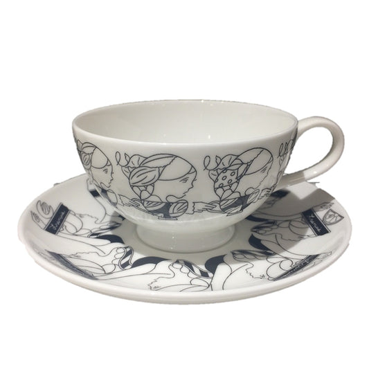 Francais 紅茶用杯碟套裝（黑白）