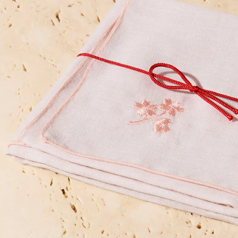 Blue bottle 藍瓶咖啡【數量限定】原味刺繡哈巾 —SAKURA
