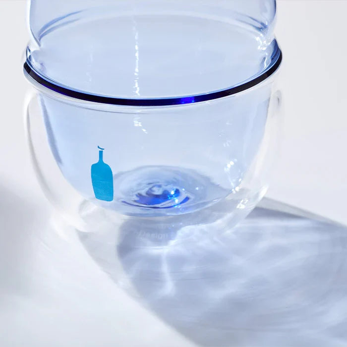 Blue bottle 藍瓶咖啡【線上限定】綜合咖啡＆雙層玻璃阿羅馬克杯組合（藍色絲帶包裝）