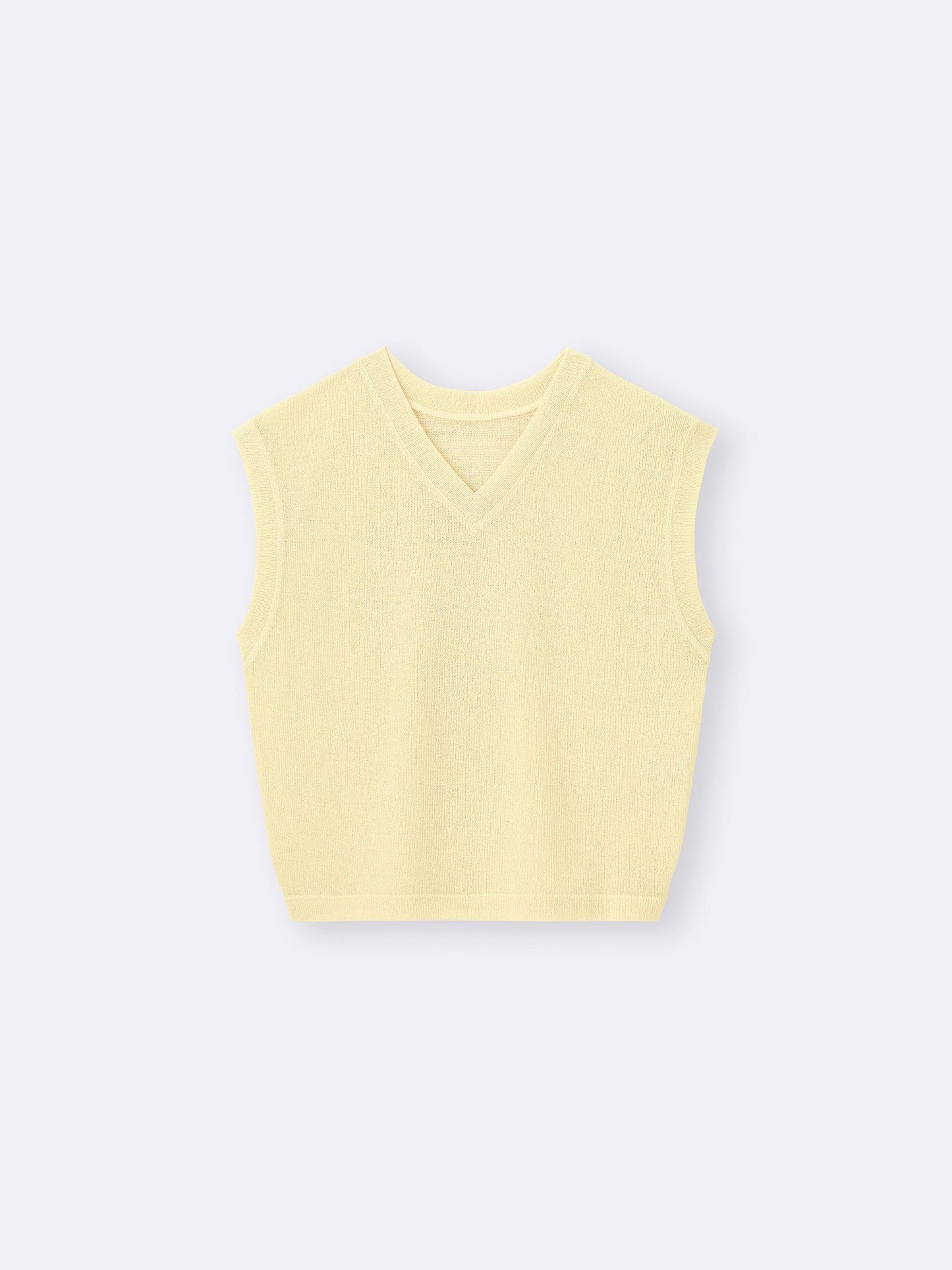 日本代購｜GU T恤 - ループヤーンV領T恤【OFF WHITE / L】｜GU