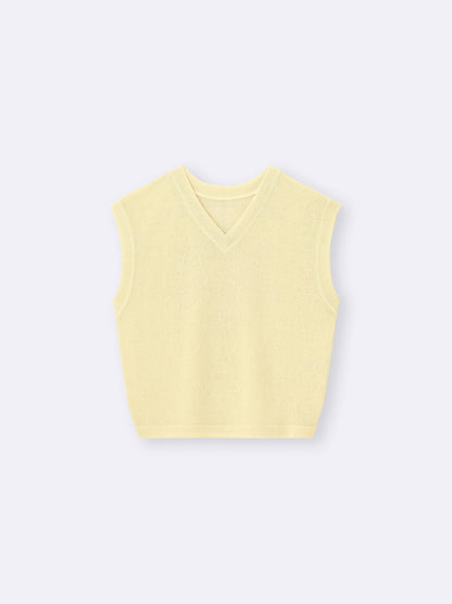 日本代購｜GU T恤 - ループヤーンV領T恤【OFF WHITE / L】｜GU