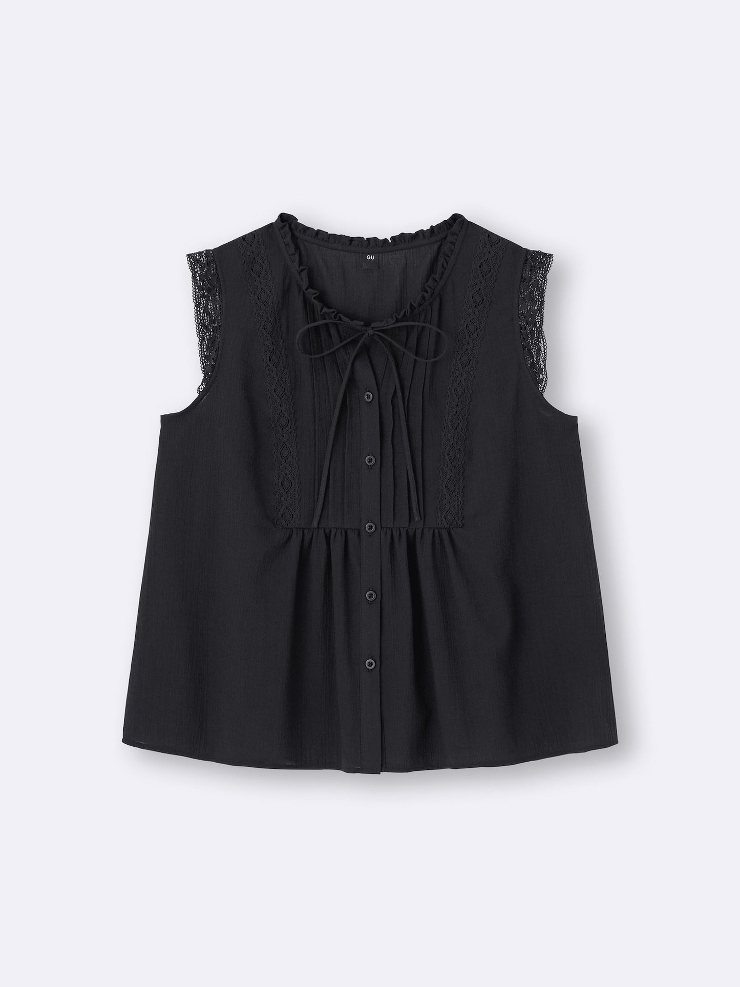 日本代購｜GU 上衣 - 蕾絲無袖上衣 OFF WHITE｜GU