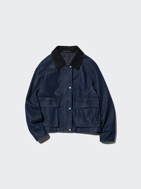 客製化代購 ユーティリティショートジャケットデニム【69 NAVY / M】