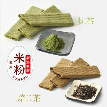 本高砂屋抹茶焙じ茶薄餅捲 MHE12