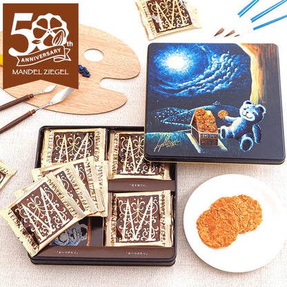 本高砂屋 杏仁瓦片餅50周年紀念罐