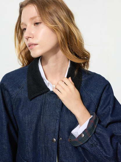 客製化代購 ユーティリティショートジャケットデニム【69 NAVY / M】