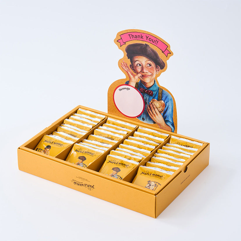 The maple mania 楓糖男孩 感謝卡片（Thankyou）楓糖奶油餅乾32枚入