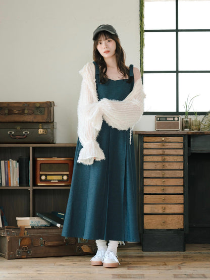 日本代購｜mero boutique 2018 連身裙 - デニム連身裙【深藍色】｜mero boutique 2018