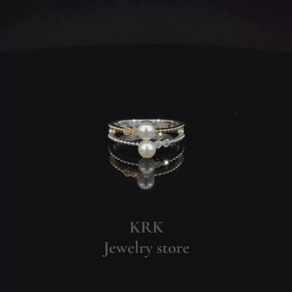 新銳品牌 KRK jewelry R04 Akoya珍珠鑽石尾戒 可訂製 🇯🇵