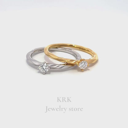 新銳品牌 KRK jewelry R02 單鑽螺旋鑽戒 可訂製 🇹🇼