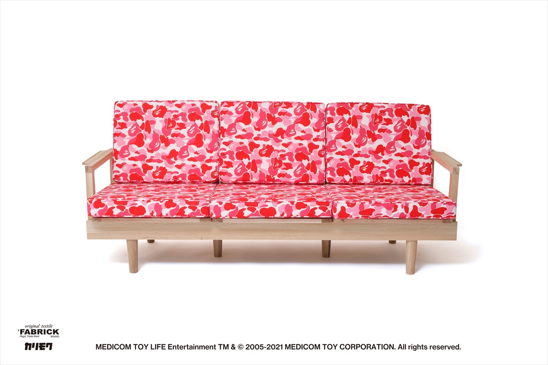 BAPE BAPE X FABRICK X KARIMOKU ABC CAMO 三人座沙發 BAPE HOME