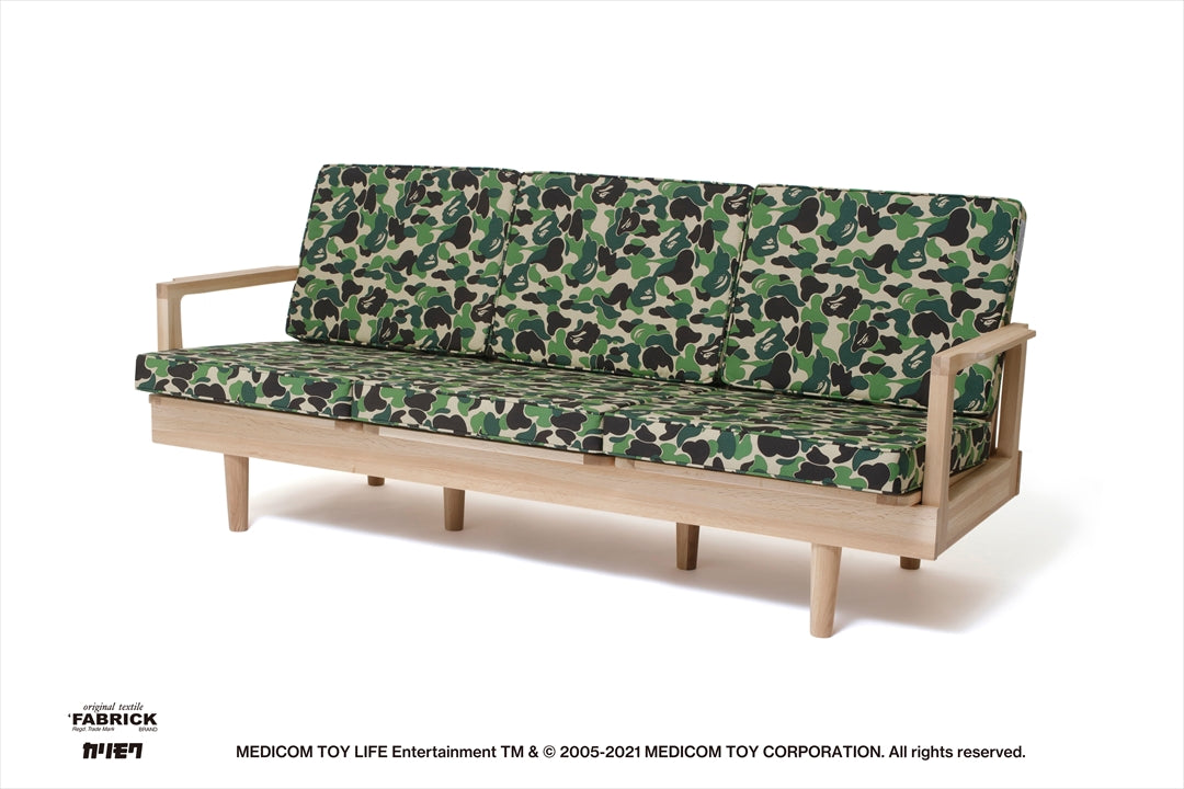 BAPE BAPE X FABRICK X KARIMOKU ABC CAMO 三人座沙發 BAPE HOME