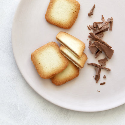 YOKUMOKU 22枚入り 雙層牛奶巧克力貓舌餅乾