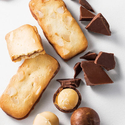 YOKUMOKU 高級洋菓子【16枚入り】巴多馬卡達米亞 - 馬卡達米亞堅果與牛奶巧克力的美味