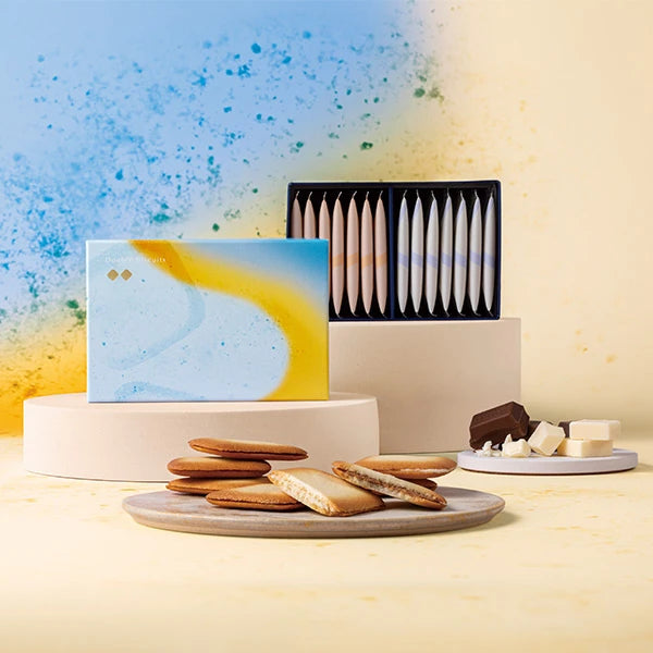 YOKUMOKU 兩種口味 14枚裝 雙層貓舌餅乾 - 經典美味以全新形式延續