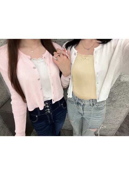日本代購｜GRL 背心 - カップ付きリボンレース背心｜GRL