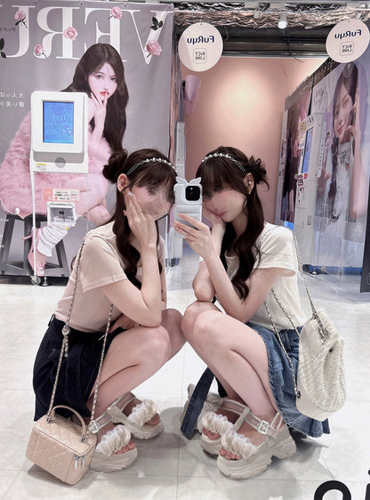日本代購｜GRL 厚底涼鞋 - オーガンジーフリル厚底涼鞋｜GRL